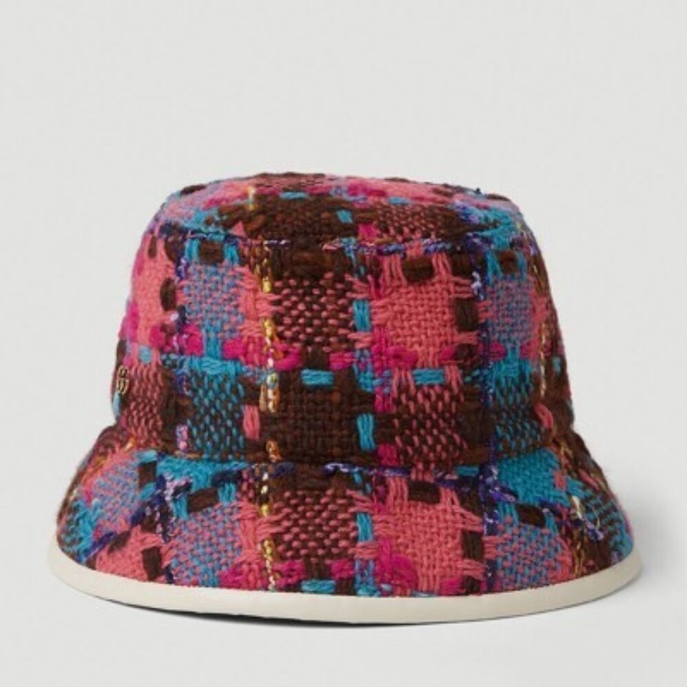 NWT GUCCI GG Elevation Tweed Spicy Multicolor Hat M 57 cm